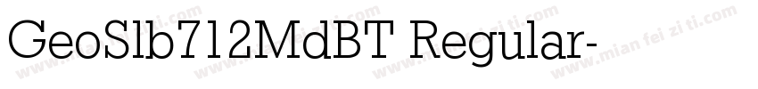 GeoSlb712MdBT Regular字体转换